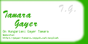 tamara gayer business card